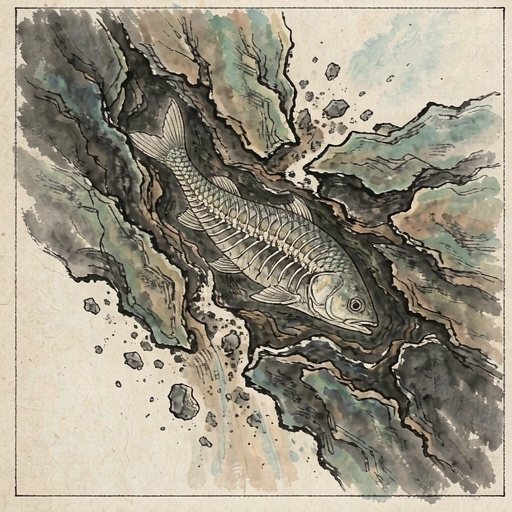 《鱼化石》第3格