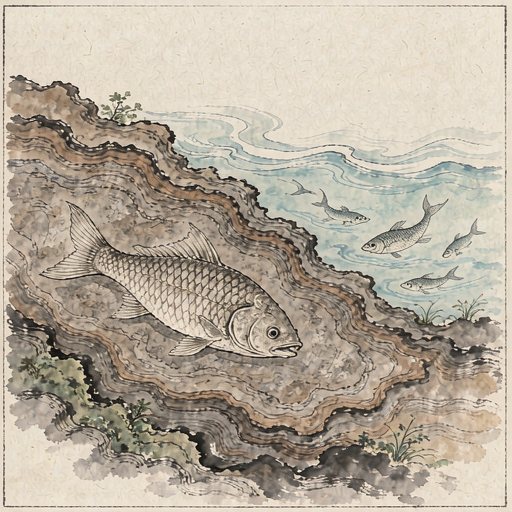 《鱼化石》第1格