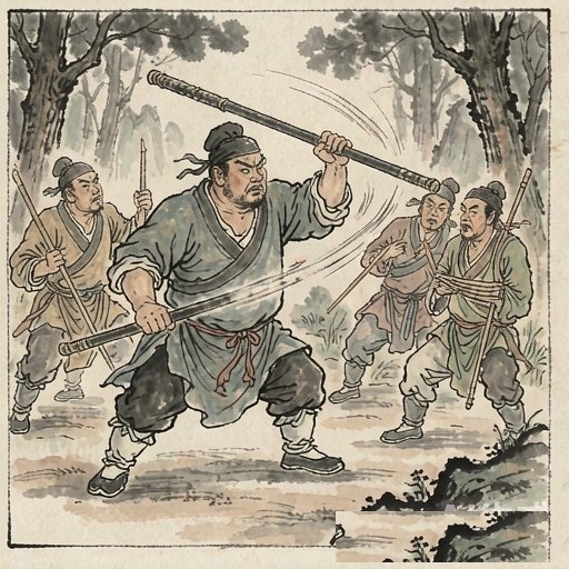 “花和尚”鲁智深连环画第4格