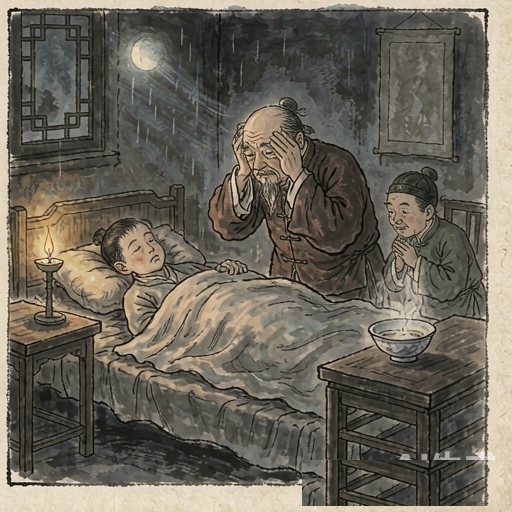 绍兴两名医(何廉臣、陈莲河)连环画第4格