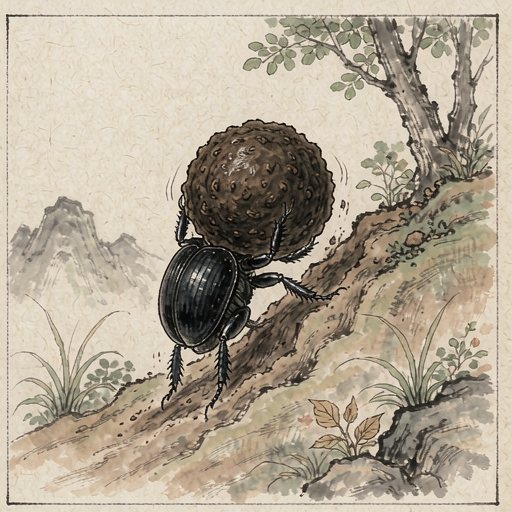 圣蜣螂(屎壳郎)连环画第2格