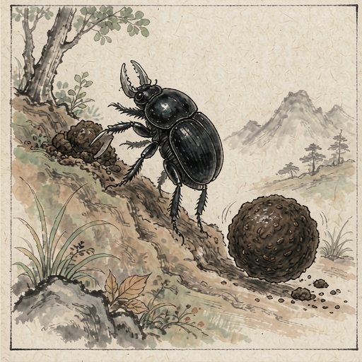 圣蜣螂(屎壳郎)连环画第3格