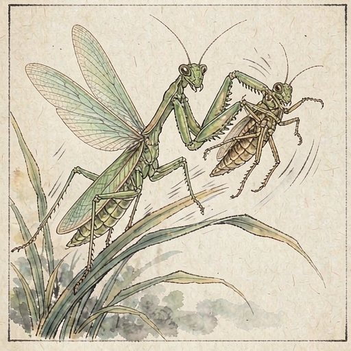 螳螂连环画第3格