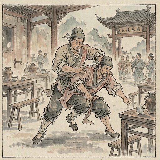 “行者”武松连环画第2格