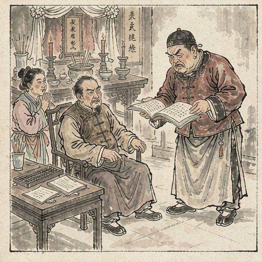 2. 恶霸劣绅典型连环画第3格