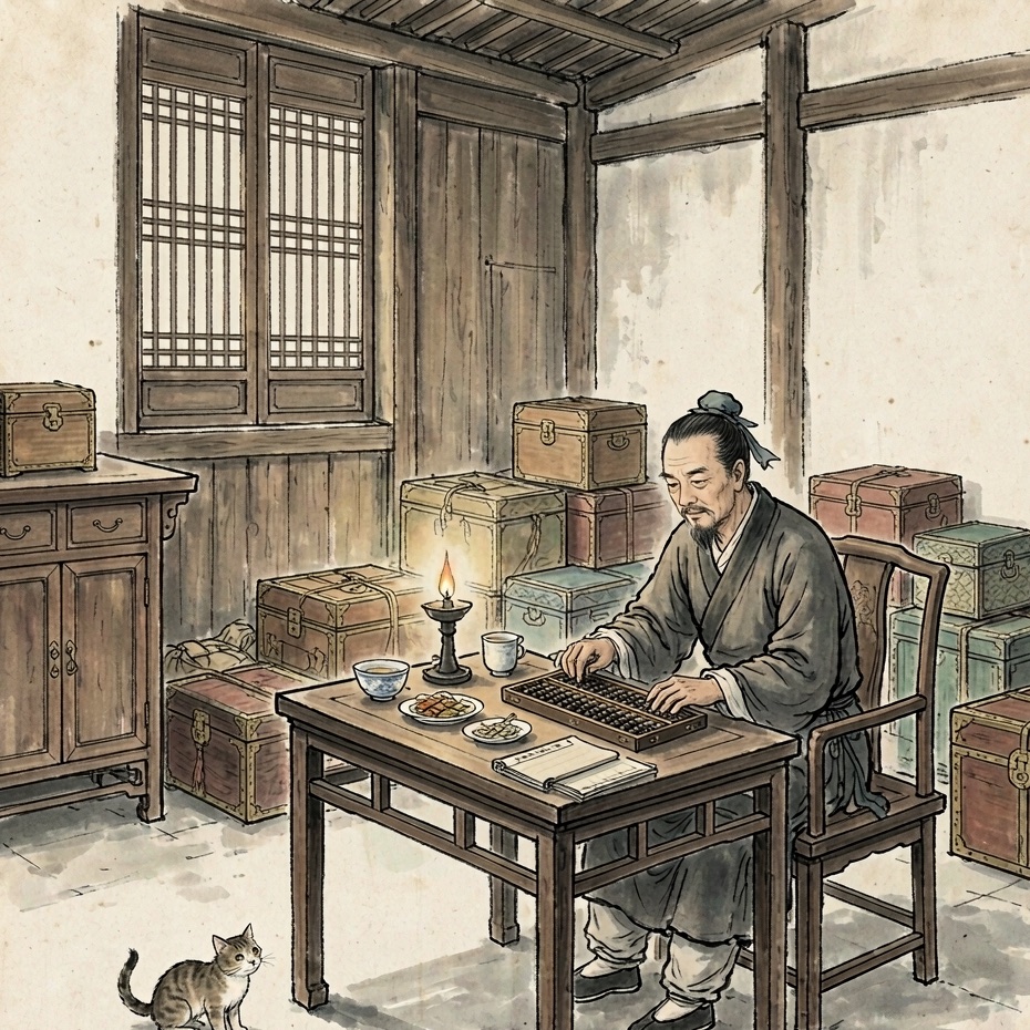 2. 贪婪吝啬大地主典型连环画第1格