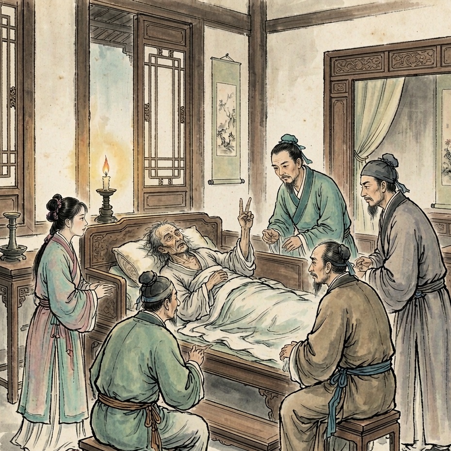 2. 贪婪吝啬大地主典型连环画第3格