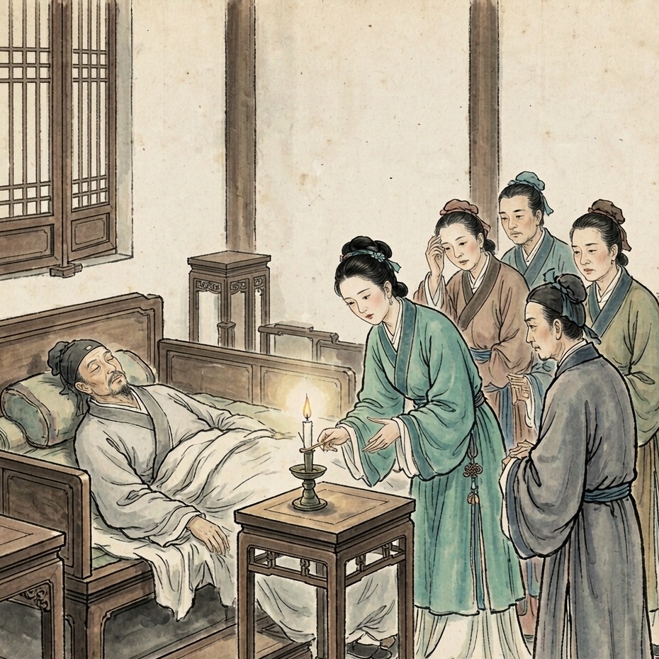 2. 贪婪吝啬大地主典型连环画第4格