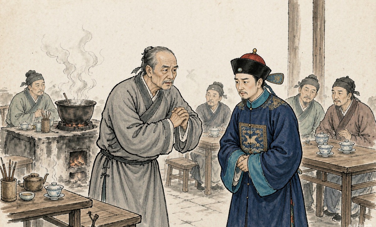 鲍文卿故事插图：茶馆训诫戏子恪守本分