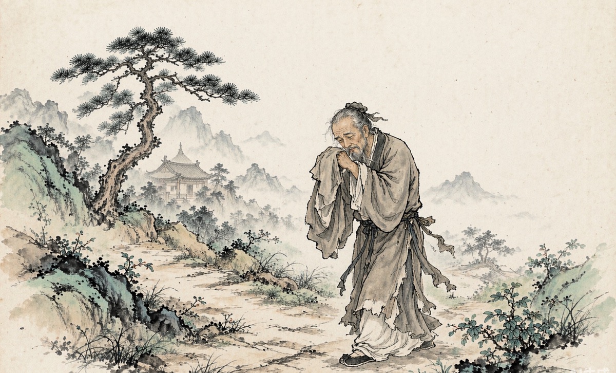 王玉辉故事插图：山路独行睹物思人悲悼亡女